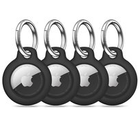Brelok TECH-PROTECT Rough do Apple AirTag Czarny (4 szt.) TECH-PROTECT