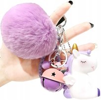 Brelok Unicorn Do Kluczy Torebki Jednorożec Pompon Edibazzar