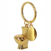 Brelok złoty sedes puzon kibel kupa WC dwójeczka
