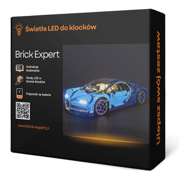 Brick Expert, Oświetlenie LED, do klocków, Bugatti Chiron 42083 Technic - Brick Expert