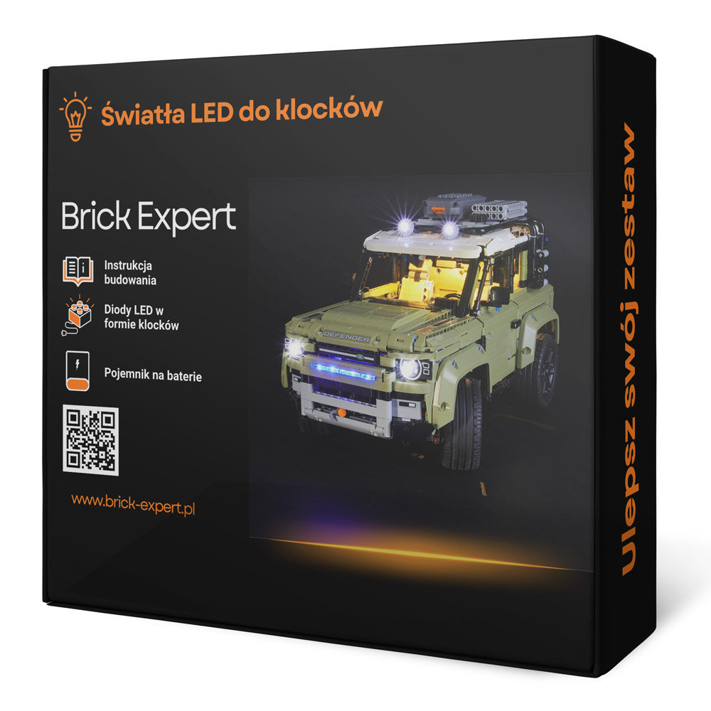 Фото - Конструктор Brick Expert, Oświetlenie LED, do klocków, Land Rover Defender 42110 Techn