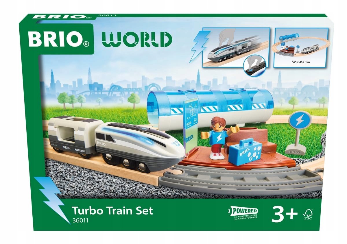 Brio 36011 Zestaw Kolejowy Z Pociągiem Turbo - Brio | Sklep EMPIK.COM