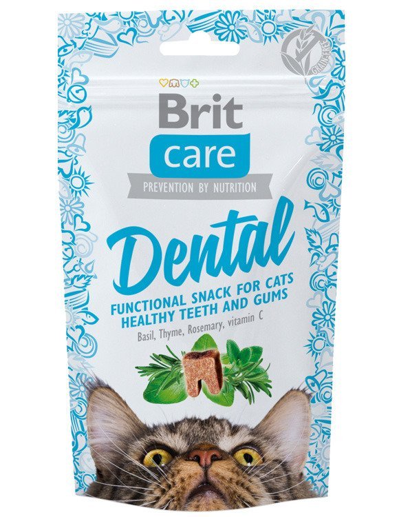 Brit Care bezzbożowy przysmak dla kota dentystyczny 50 g