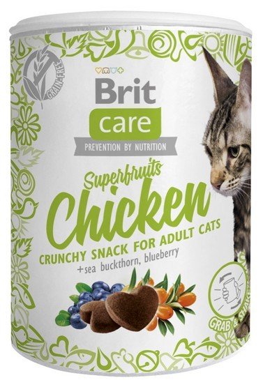 BRIT Care Cat Snack Superfruits CHICKEN Kurczak Adult 100g