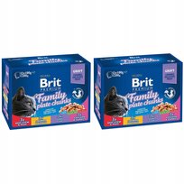 Brit Cat Pouches Family Plate 24x100g