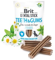 Brit Dental Stick Zęby i Dziąsła z rumiankiem i szałwią 251 g Brit