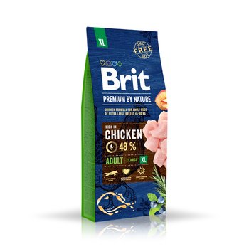 Brit, karma dla psów, Premium By Nature Adult Extra Large XL, chicken 48% kurczak 15kg - Brit