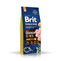 Brit, karma dla psów, Premium By Nature Junior Medium M, chicken 50% kurczak 15kg