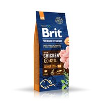 Brit, karma dla psów, Premium By Nature Senior Small/Medium S+M, chicken 42% kurczak 15kg