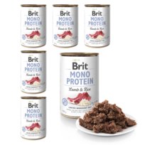 BRIT Mono Protein jagnięcina i brązowy ryż - mokra karma dla psa - 6x400 g