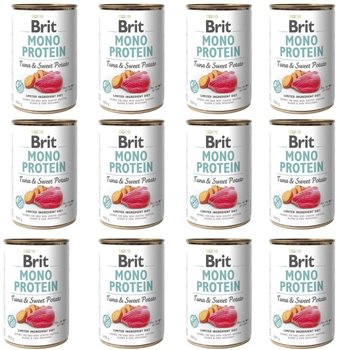 BRIT Mono protein tuńczyk/słodkie ziemniaczki pies puszka ZESTAW 12 x 400g - Brit