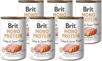 Brit Mono Protein Turkey & Sweet Potato 6X400G - Brit