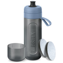 Brita, Active, Butelka Filtrująca, Pastelowy Błękit, 0.6 L + 2 filtry MicroDisc