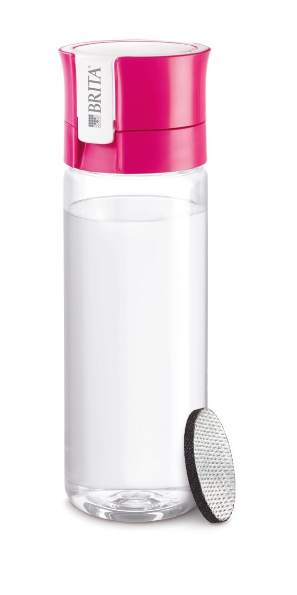 Brita, butelka z filtrem i wkładem, różowa, 600 ml
