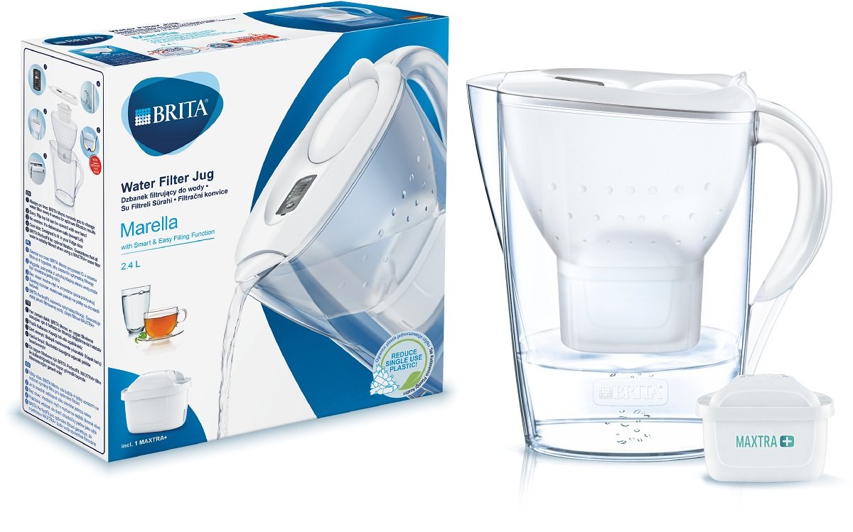 Brita, dzbanek z filtrem i wkładem MX+Pure, biały, 2,4L-Zdjęcie-0