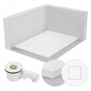 Brodzik Prysznicowy Prostokątny 120X70 Kamienny Stone 2,6 Cm Biały + Syfon - SEVANTE