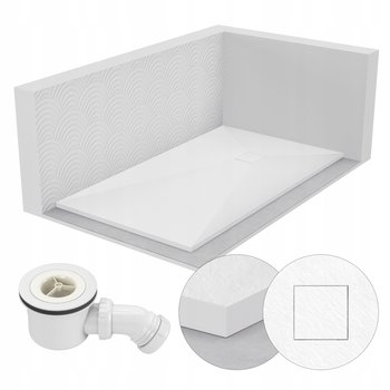 Brodzik Prysznicowy Prostokątny 150X90 Kamienny Stone 2,6 Cm Biały + Syfon - SEVANTE