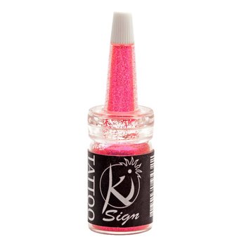 Brokat do ciała, 7 ml, różowy neonowy UV - Ki-Sign
