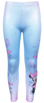 Brokatowe, błękitne legginsy dziewczęce Myszka Minnie - Disney