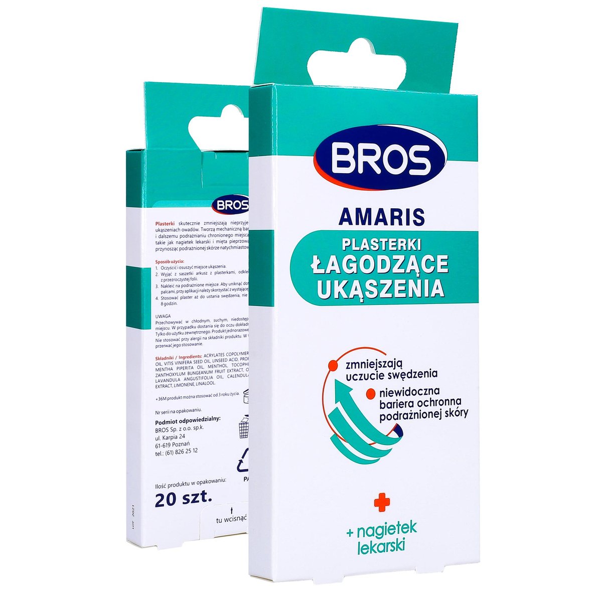 Empik Bros-Amaris - plasterki łagodzące ukąszenia 20szt.
