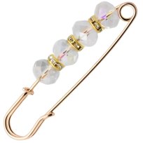 Broszka z Cyrkoniami Biała Złota Ozdobna do Sukienki Dekoltu Lekka Subtelna