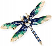 Broszka Z Cyrkoniami Owad Ważka Pin Retro Boho Edibazzar