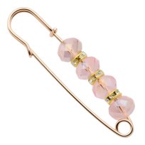 Broszka z Cyrkoniami Różowa Złota Ozdobna do Sukienki Lekka i Subtelna