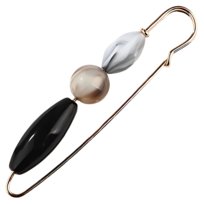 Broszka z Koralikami Kolorowa Złota Ozdobna do Sukienki Lekka i Subtelna