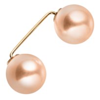 Broszka z Perłami Beżowa Złota Ozdobna do Sukienki Dekoltu Lekka i Subtelna