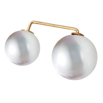 Broszka z Perłami Biała Złota Ozdobna do Sukienki Dekoltu Lekka i Subtelna