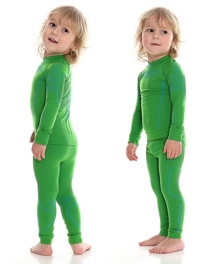 Фото - Термобілизна Brubeck , Koszulka chłopięca termiczna, Thermo Junior, zielony, rozmiar 104 
