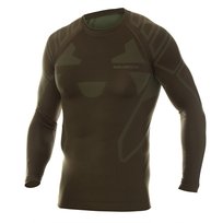 BRUBECK, Koszulka męska termoaktywna, Ranger Protect, khaki, rozmiar L