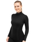 Brubeck, Koszulka termoaktywna damska z długim rękawem, Extreme Wool, czarny, rozmiar M - BRUBECK