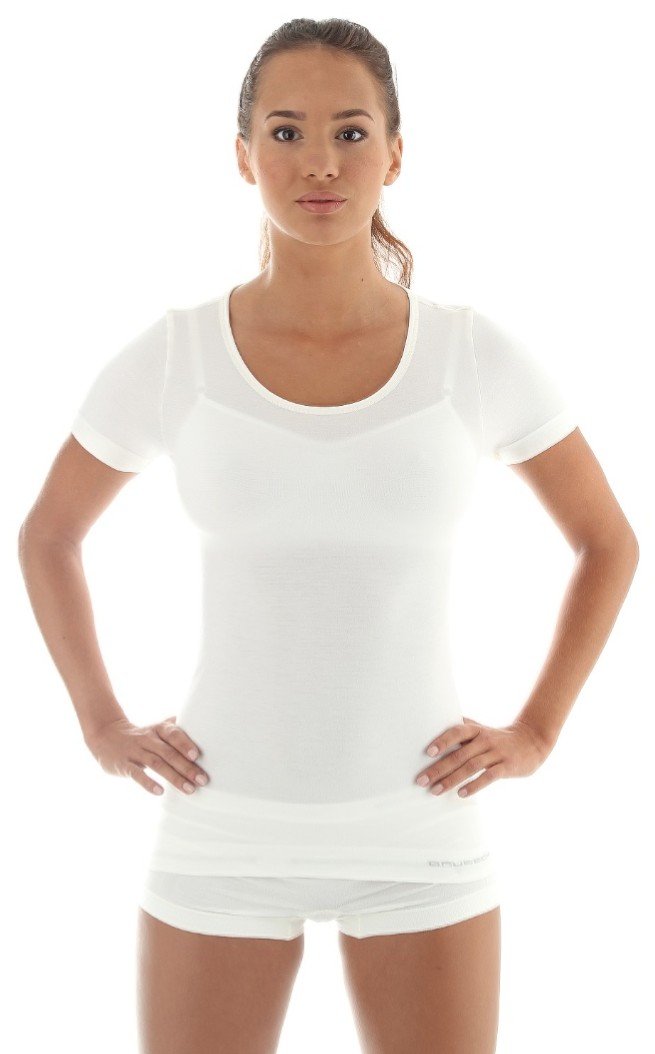 Brubeck, T-shirt damski, Comfort Wool, rozmiar M