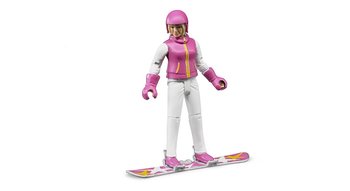 Bruder, Figurka kobiety na snowboardzie   - Bruder