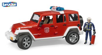Bruder, Jeep Wrangler Unlimited Rubicon straż pożarna z figurką strażaka i z modułem 02802, 02528 - Bruder
