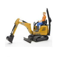 Bruder, Mikrokoparka JCB 8010 CTS z figurką pracownika budowlanego , 062002