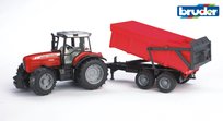 Bruder, Traktor Massey Ferguson 7480 z przyczepą wywrotką, 02045