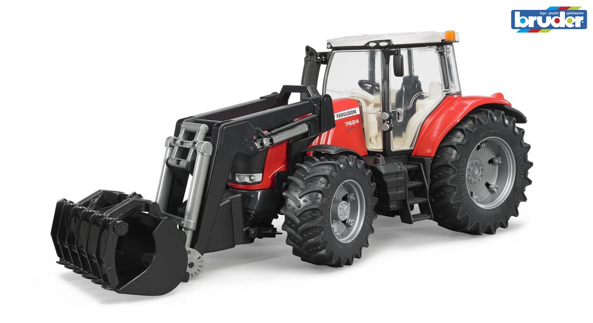 Bruder, Traktor Massey Ferguson 7600 z ładowarka czołową , 03047