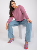 Brudnoróżowa bluza plus size z bawełny Donna-3XL Basic Feel Good