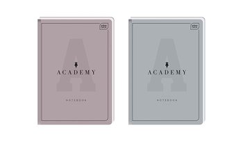 Brulion A4, Academy Pastel, w linię 96 kartek, Interdruk - Academy