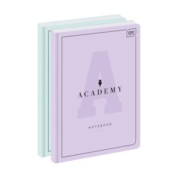 Brulion A4, Academy Pastel, w linię 96 kartek, Interdruk - Academy