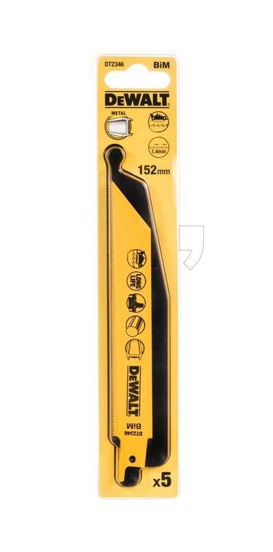 Brzeszczot DEWALT do piły bagnetowej, 152 mm, 5 szt DT2346-QZ