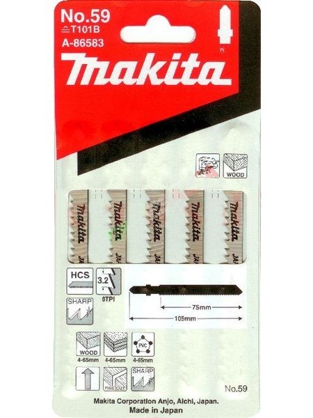 Brzeszczot MAKITA A-86583, 75 mm, 3.2 mm, 5 szt.