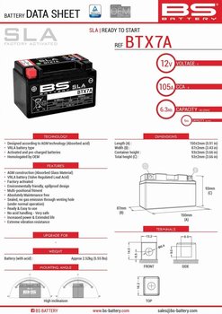 BS AKUMULATOR BTX7A FA YTX7A BS 12V 6AH 152X88X94 - Inny producent