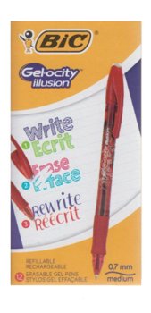 [Bs] Długopis Gelocity Illusion Wymazywalny Czerwony 12szt Bic - BIC