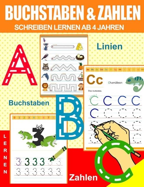 Buchstaben Und Zahlen Schreiben Lernen Ab 4 Jahren - W opisie | Książka