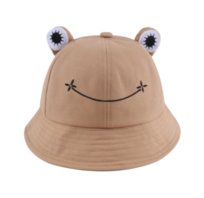 Bucket hat czapka kapelusz rybacki na lato dla dzieci mały żabka beżowy