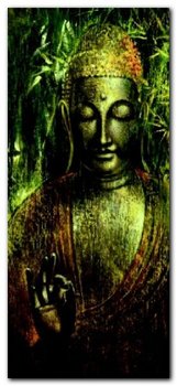 Buddah in Green I plakat obraz 23x50cm - Wizard+Genius