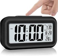 Budzik Cyfrowy Zegar Duży Lcd Termometr Kalendarz MARTOM